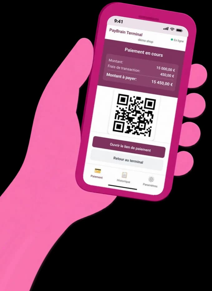 Le QR code s'affiche